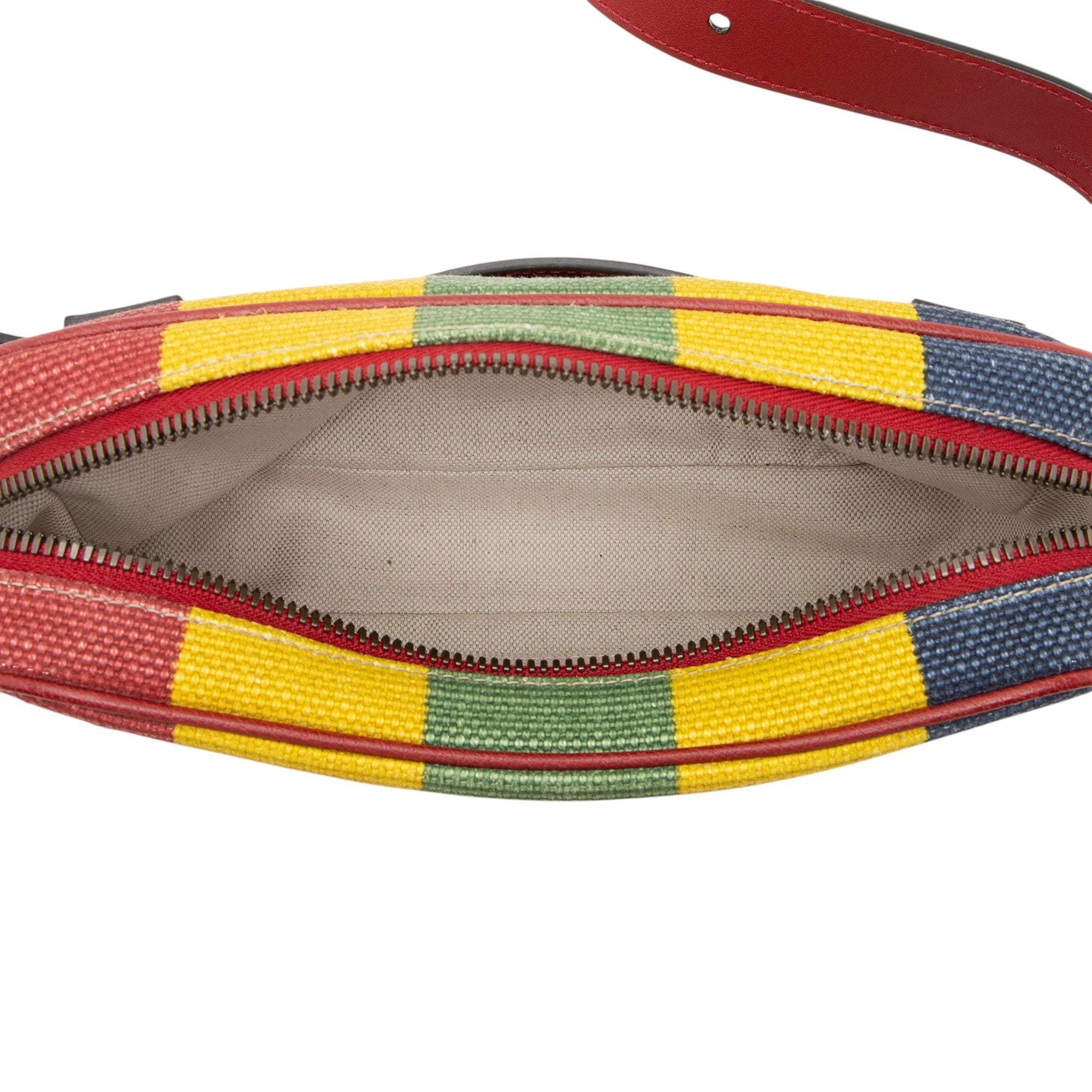Gucci Baiadera Striped Canvas Belt Bag