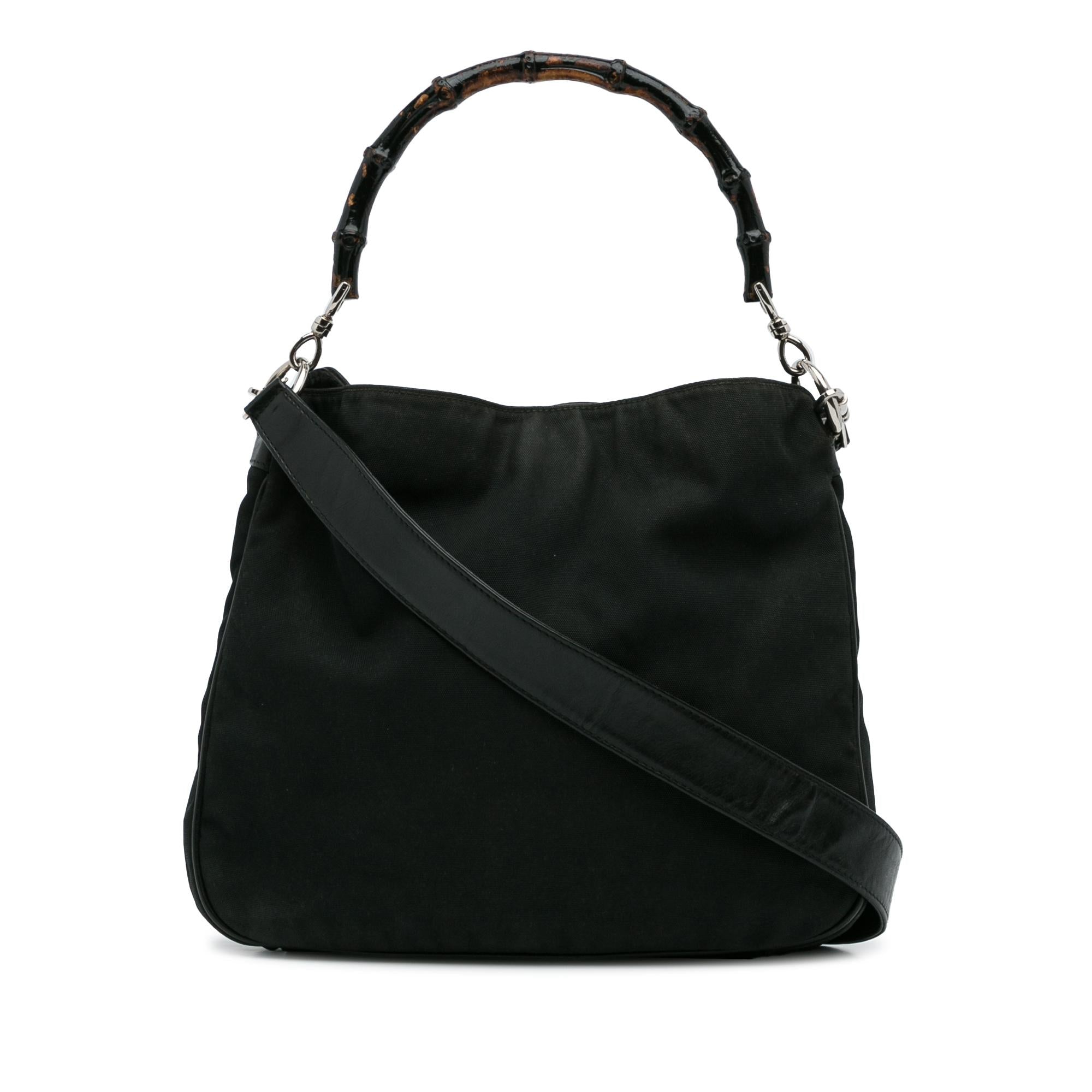 Gucci Bamboo Canvas Satchel (SHG-vwizBa)