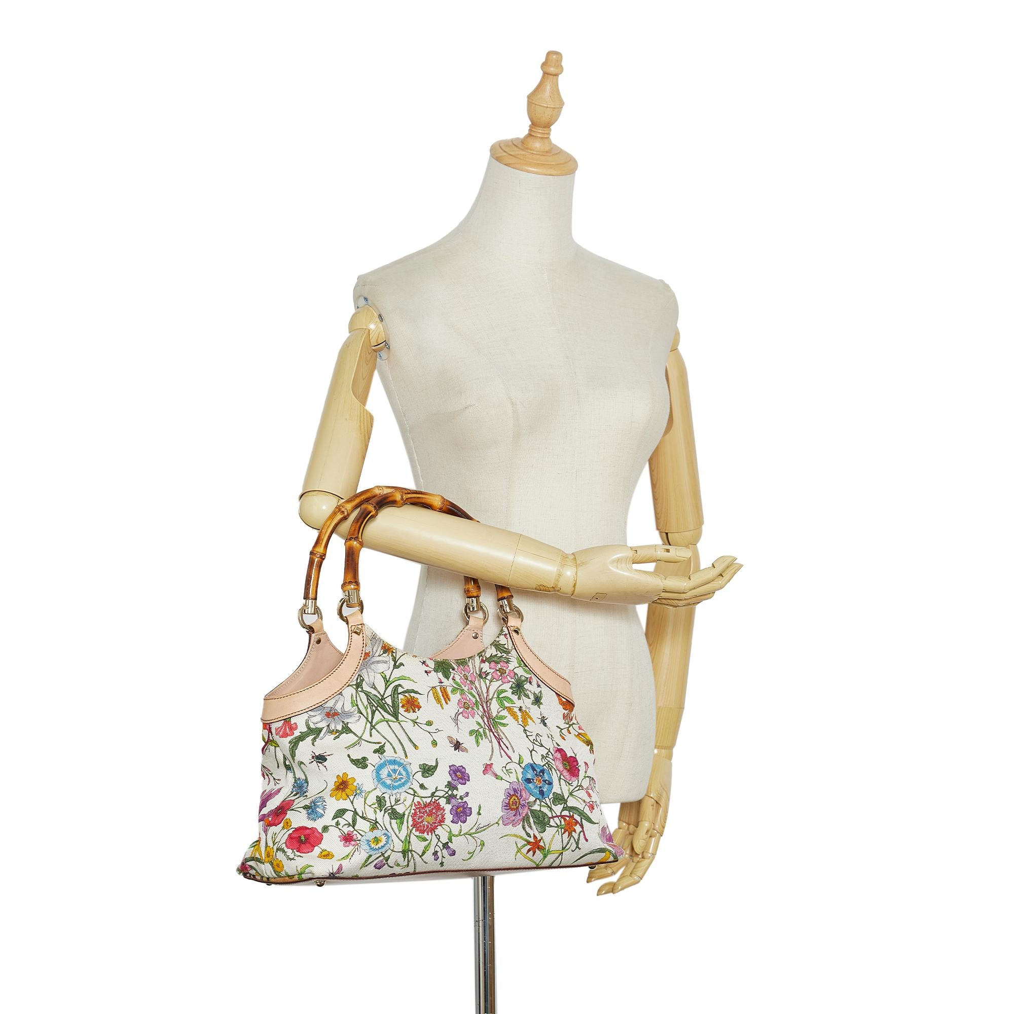 Gucci Bamboo Flora Handbag (SHG-cQcjVH)