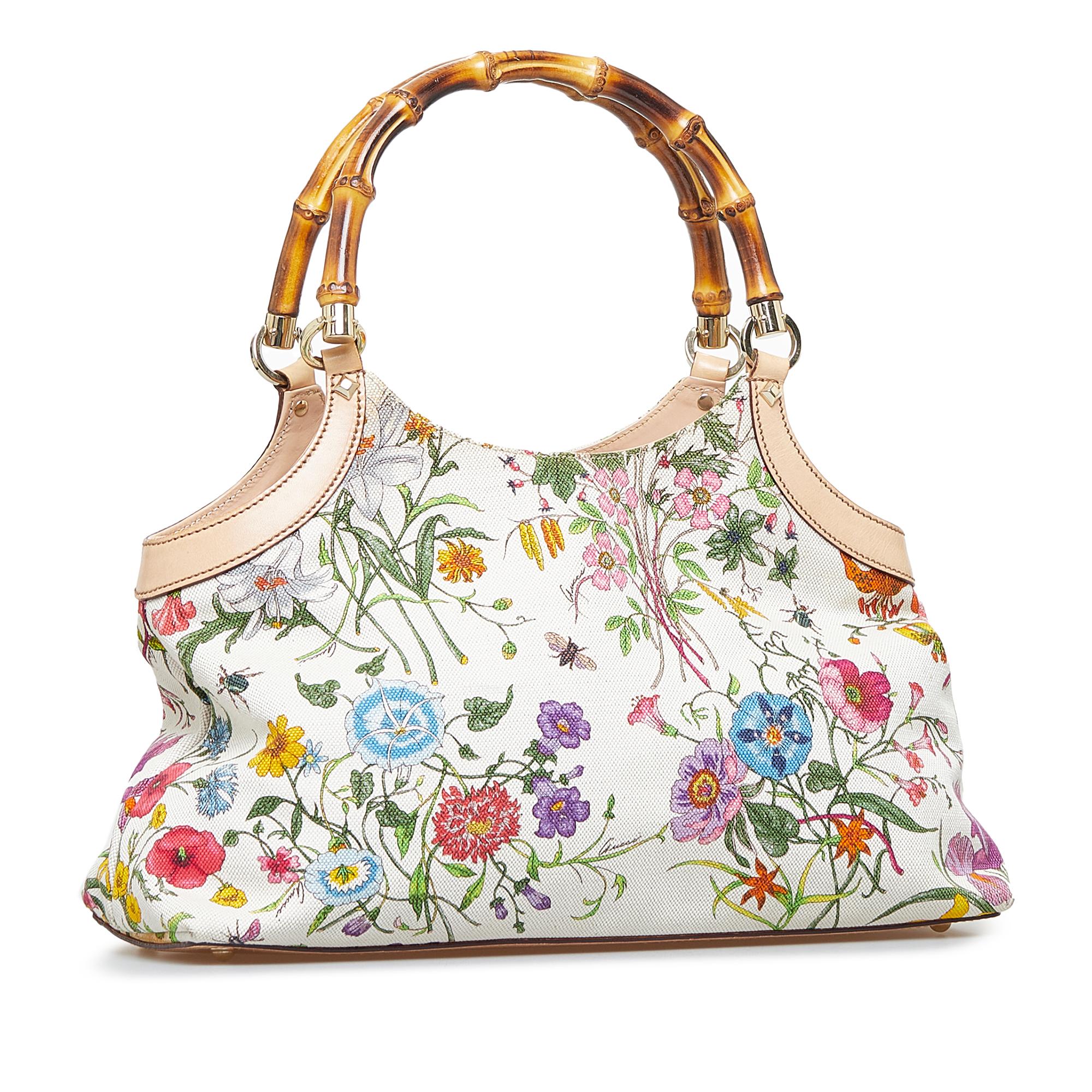 Gucci Bamboo Flora Handbag (SHG-cQcjVH)
