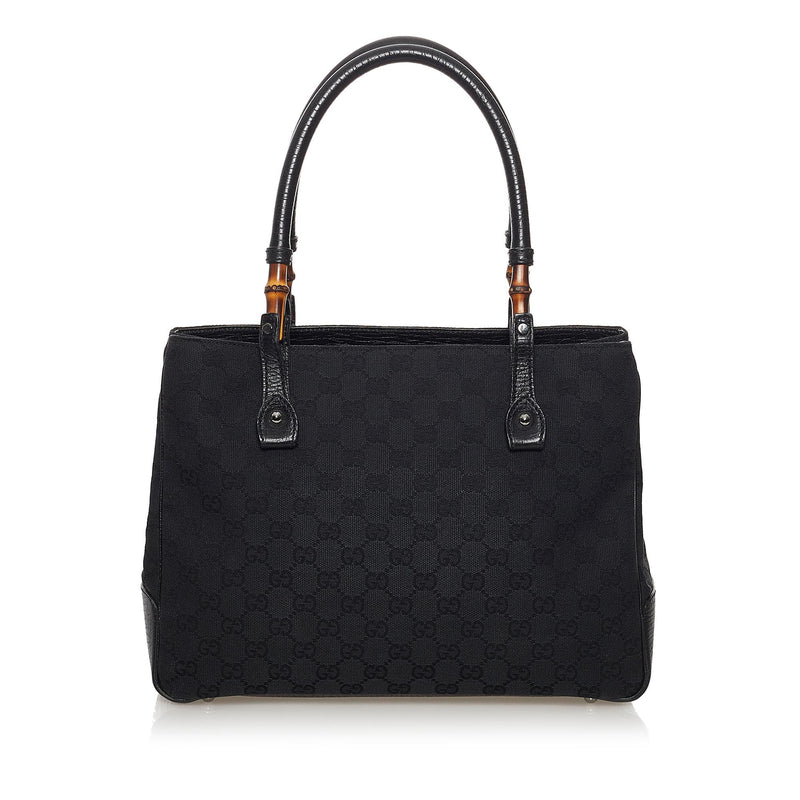 Gucci Bamboo GG Canvas Handbag (SHG-oMcH0c)