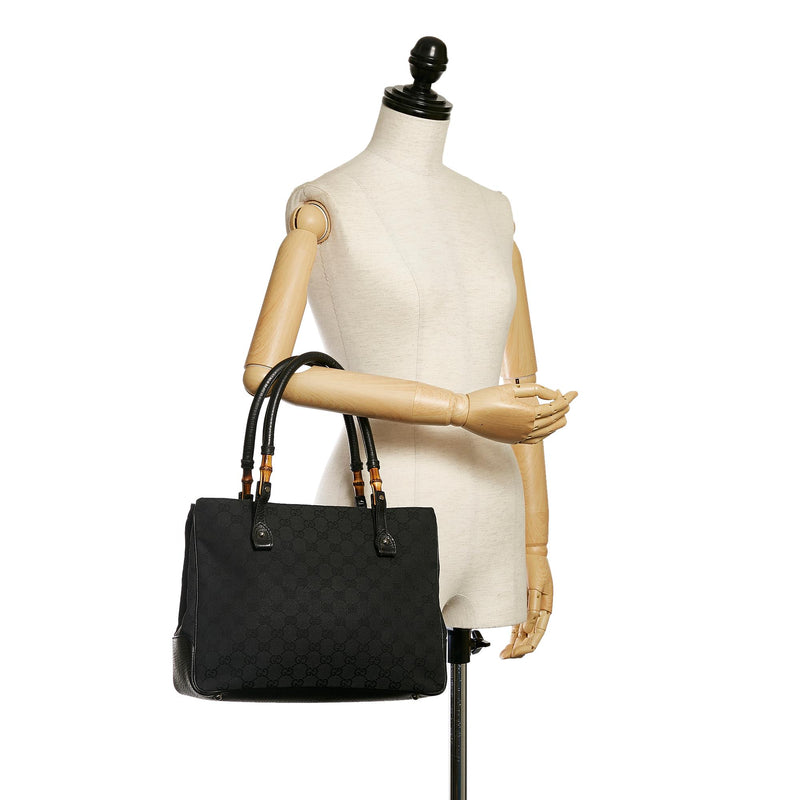Gucci Bamboo GG Canvas Handbag (SHG-oMcH0c)