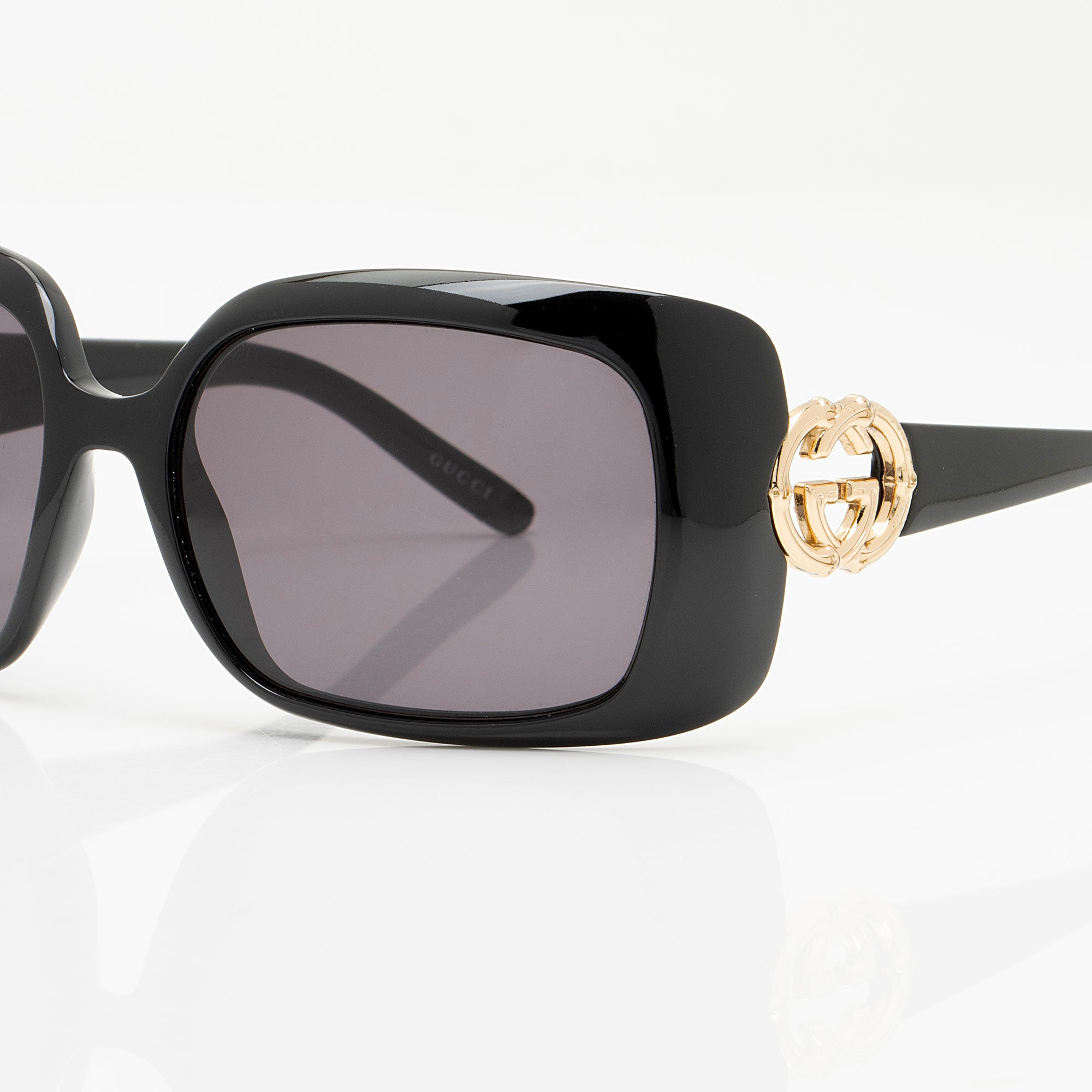 Gucci Bamboo Interlocking G Oversized Square Sunglasses