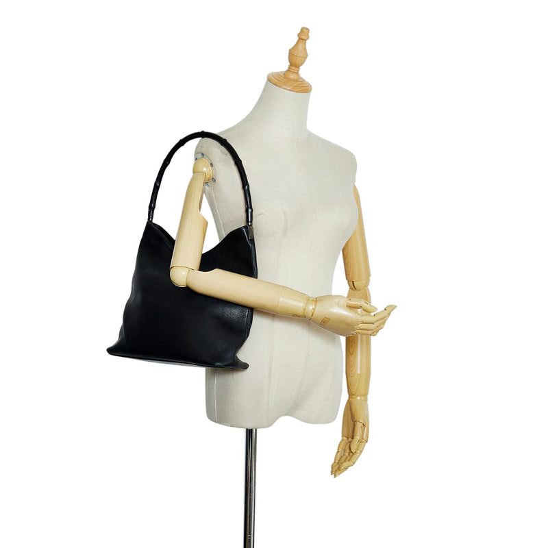 Gucci Bamboo Leather Shoulder Bag (SHG-V5HURz)