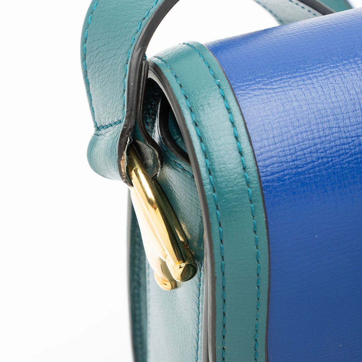 Gucci Bicolor Calfskin Horsebit 1955 Medium Shoulder Bag