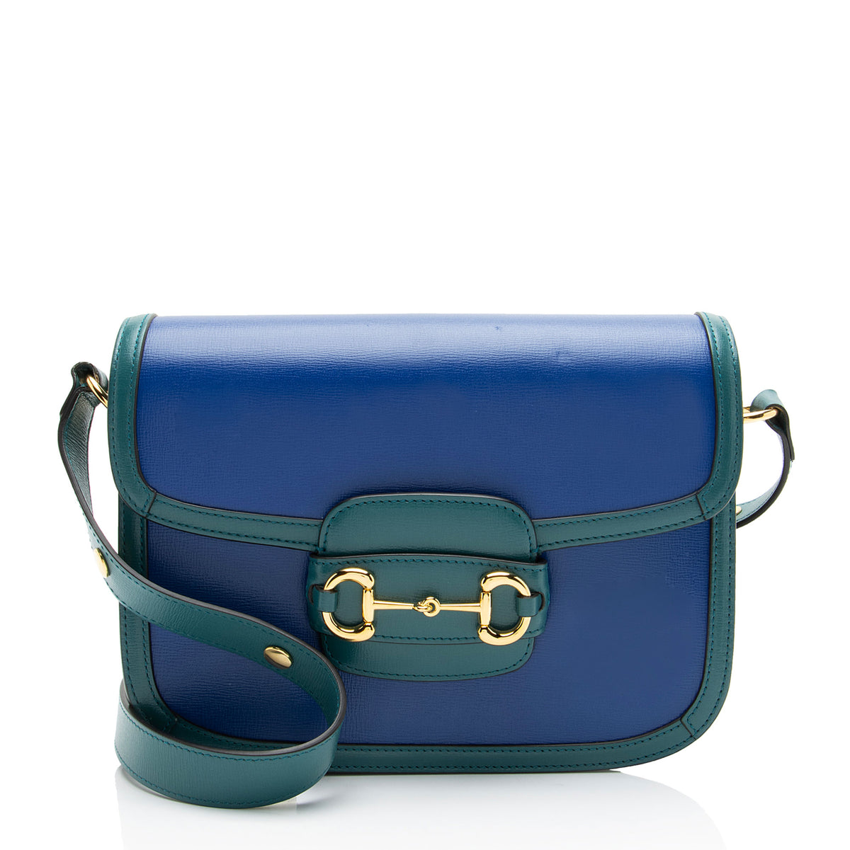 Gucci Bicolor Calfskin Horsebit 1955 Medium Shoulder Bag