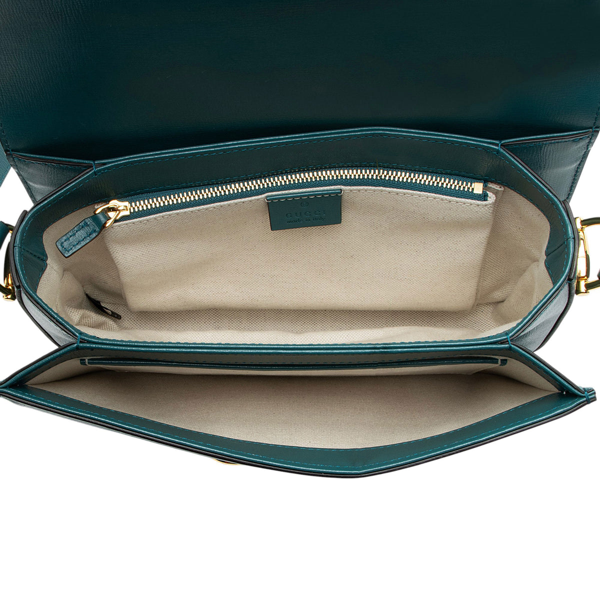 Gucci Bicolor Calfskin Horsebit 1955 Medium Shoulder Bag