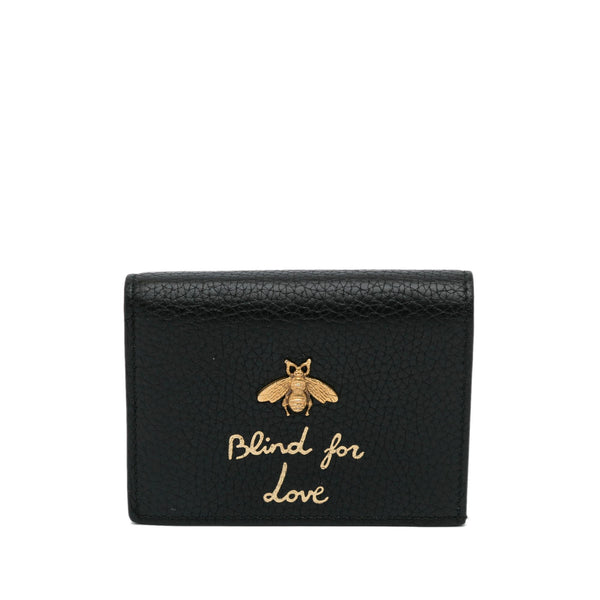 Gucci Blind For Love Animalier Bee Compact Wallet (SHG-29koT0)