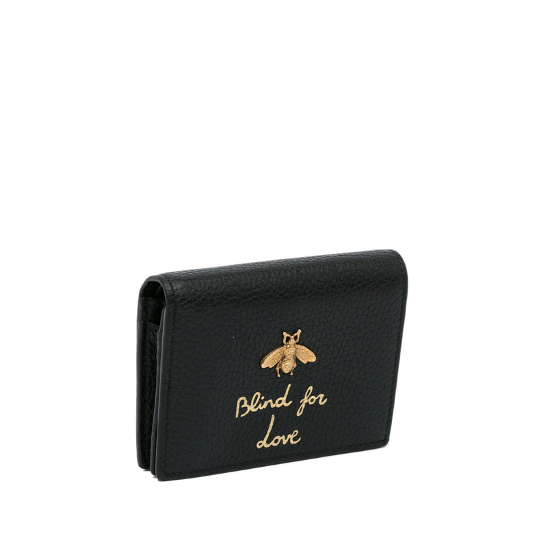 Gucci Blind For Love Animalier Bee Compact Wallet (SHG-29koT0)