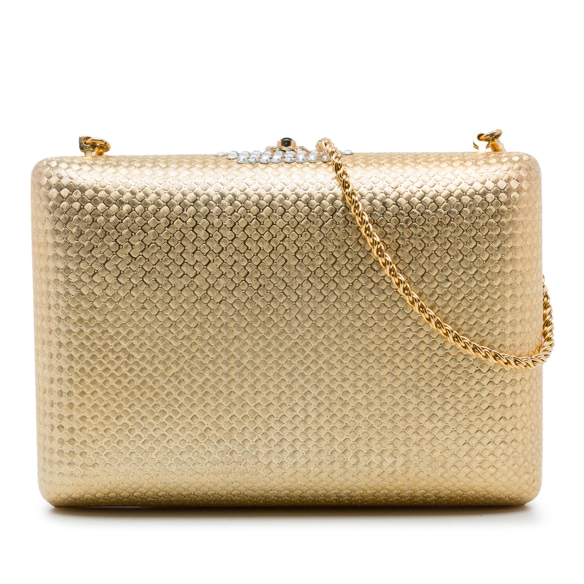 Gucci Brass Minaudiere Clutch on Chain
