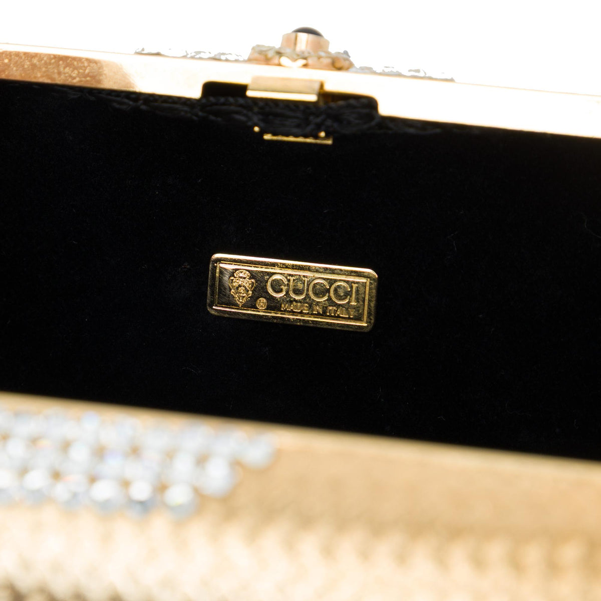 Gucci Brass Minaudiere Clutch on Chain