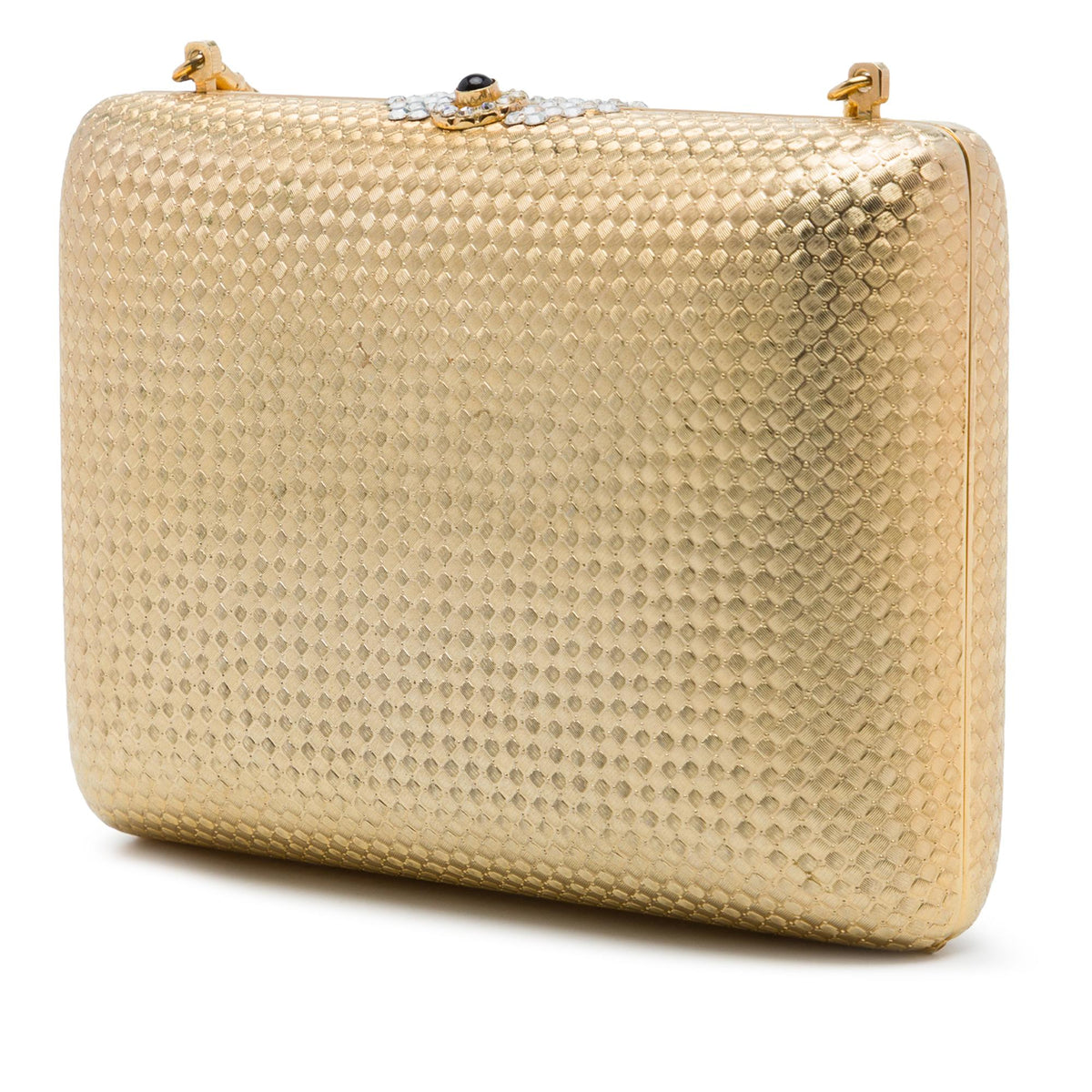 Gucci Brass Minaudiere Clutch on Chain