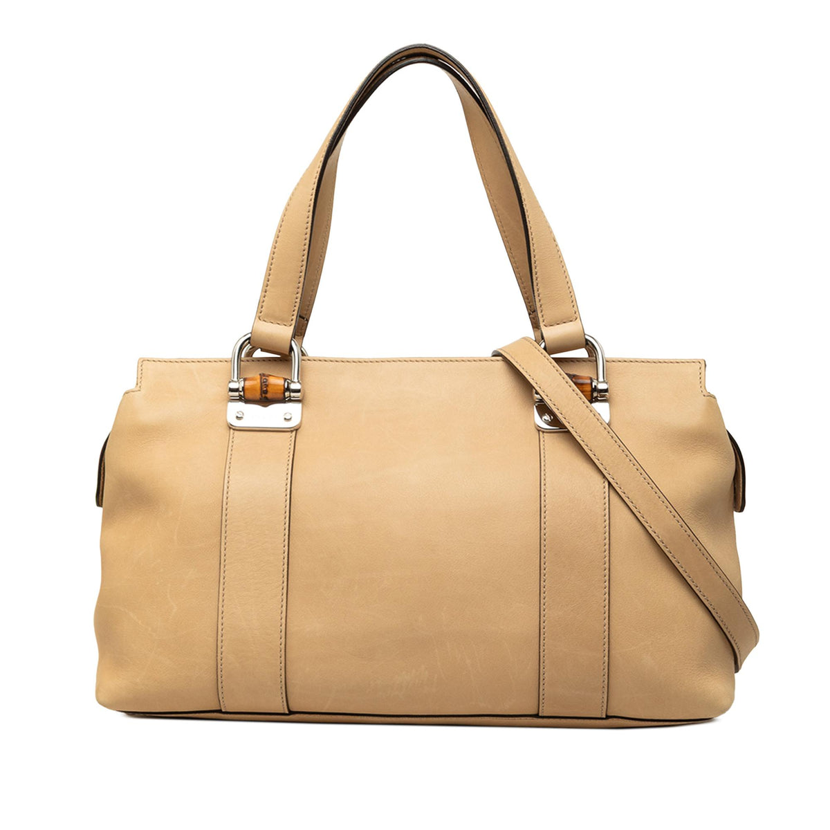 Gucci Calfskin Bamboo Bar Satchel