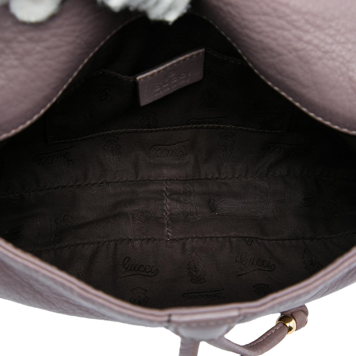 Gucci Calfskin Bamboo Croisette Shoulder Bag