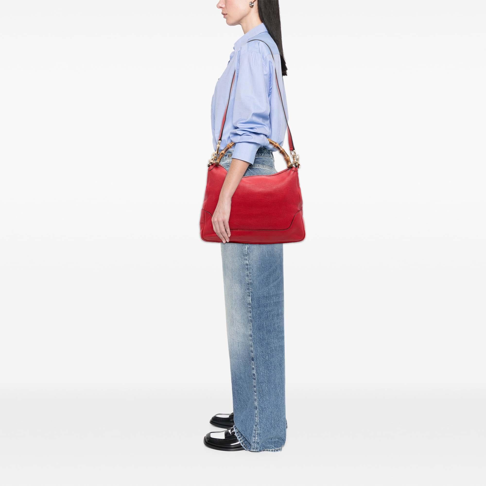 Gucci Calfskin Bamboo Diana Satchel