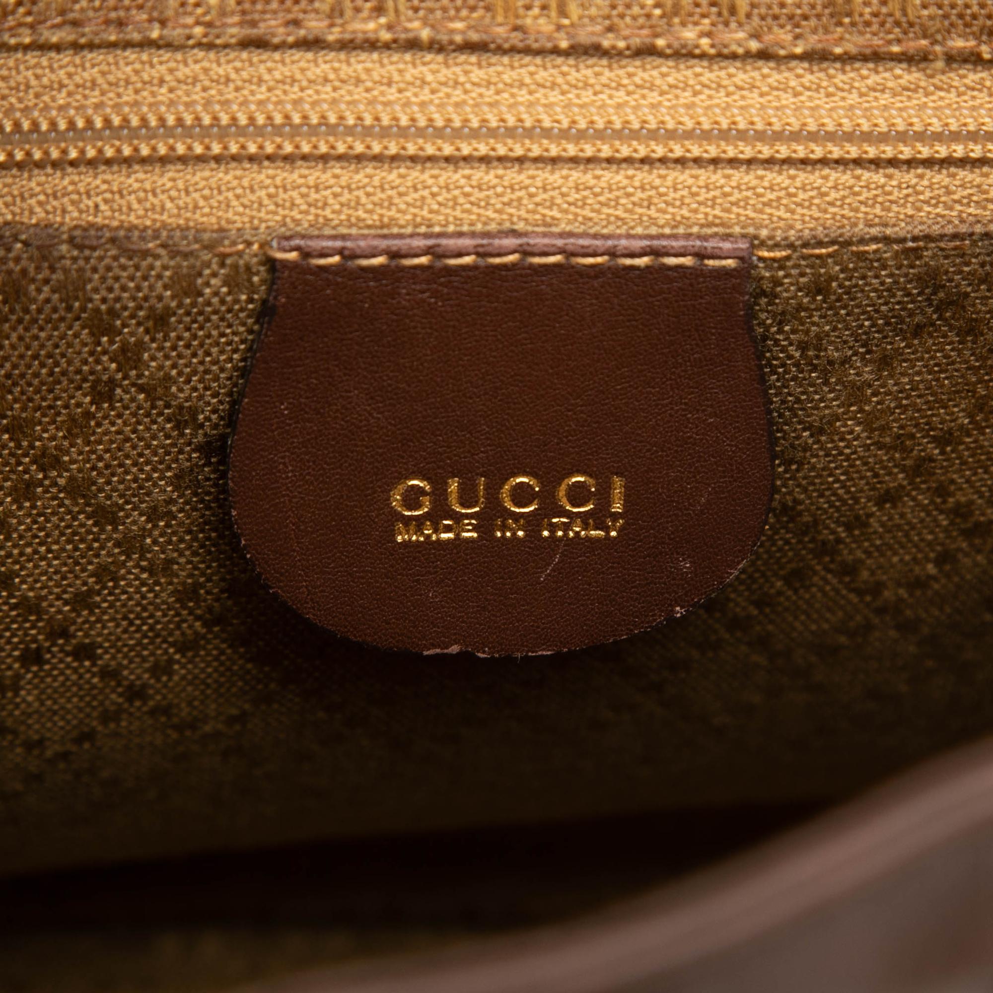 Gucci Calfskin Bamboo Drawstring Backpack
