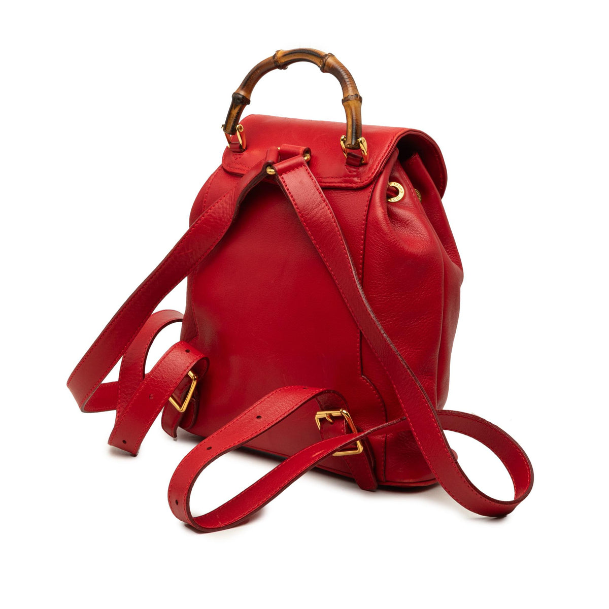 Gucci Calfskin Bamboo Drawstring Backpack