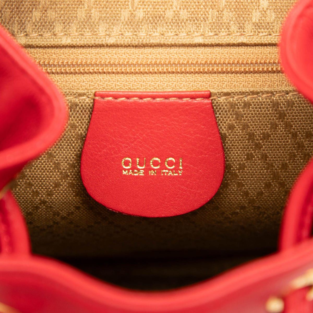 Gucci Calfskin Bamboo Drawstring Backpack