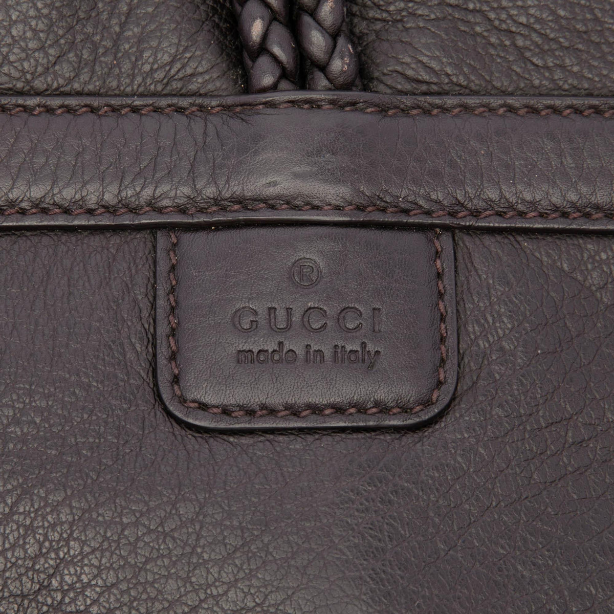 Gucci Calfskin Bamboo Hip Clutch