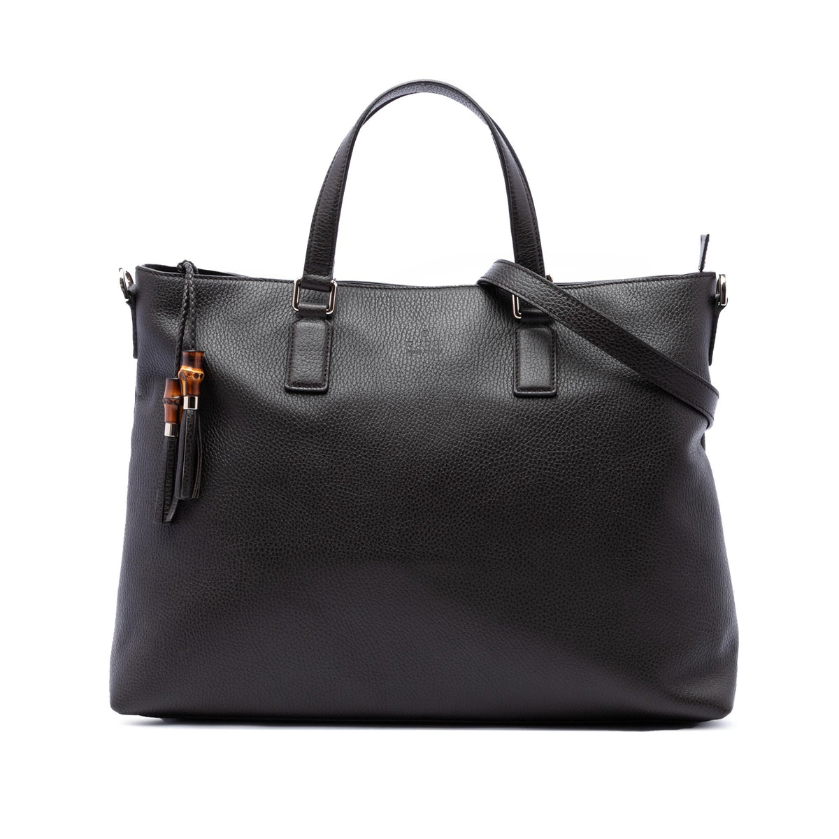 Gucci Calfskin Bamboo Tassel Satchel
