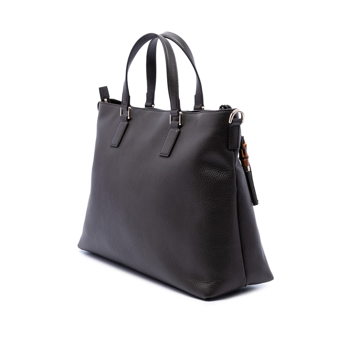 Gucci Calfskin Bamboo Tassel Satchel