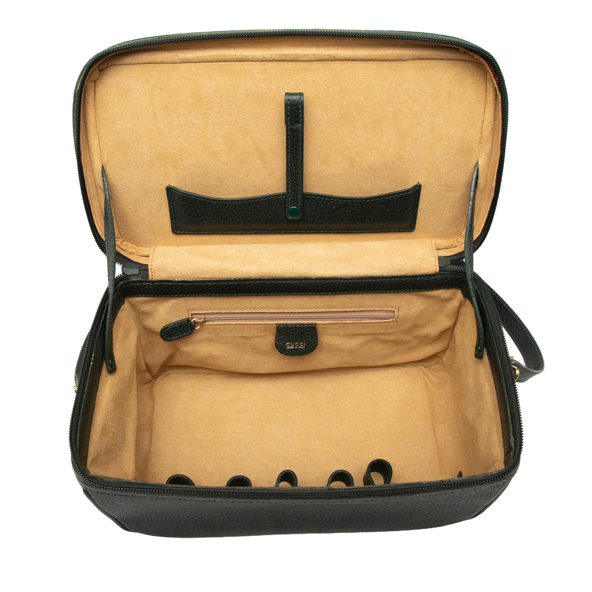 Gucci Calfskin Bamboo Vanity Bag