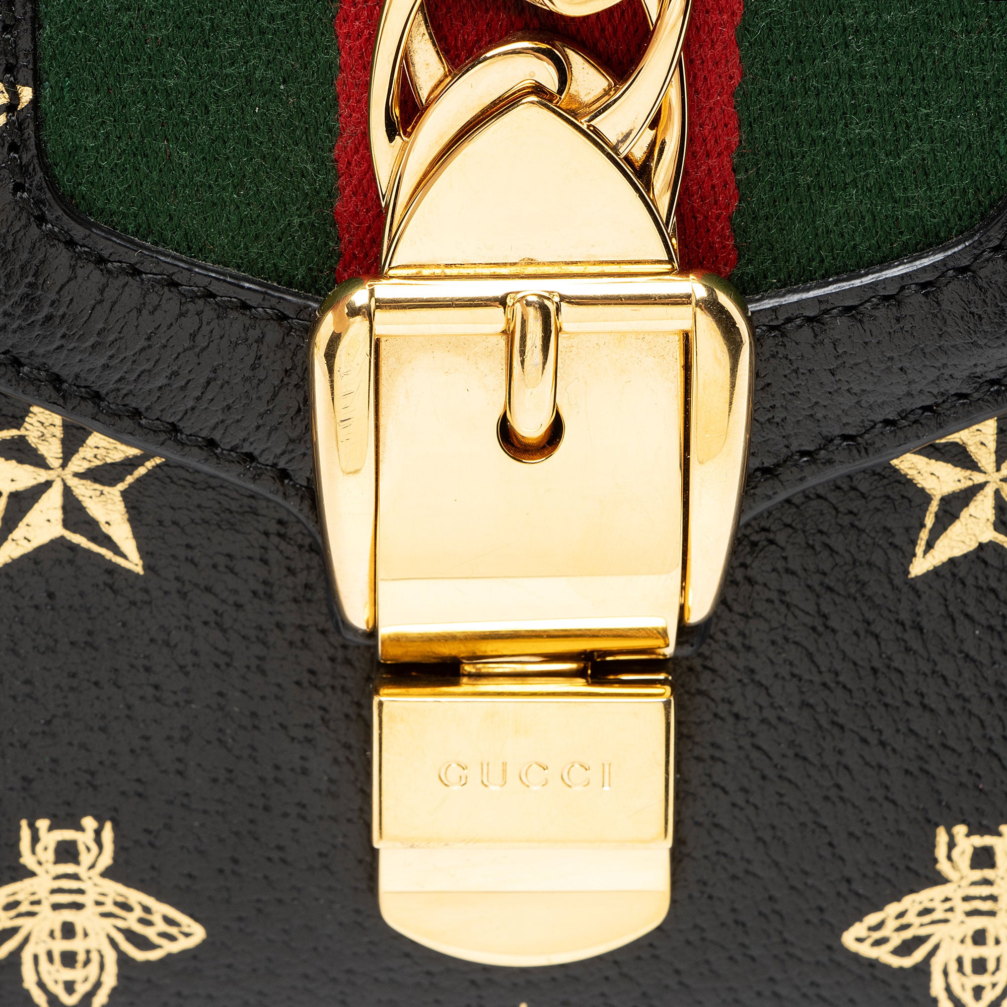 Gucci Calfskin Bee & Star Sylvie Mini Top Handle