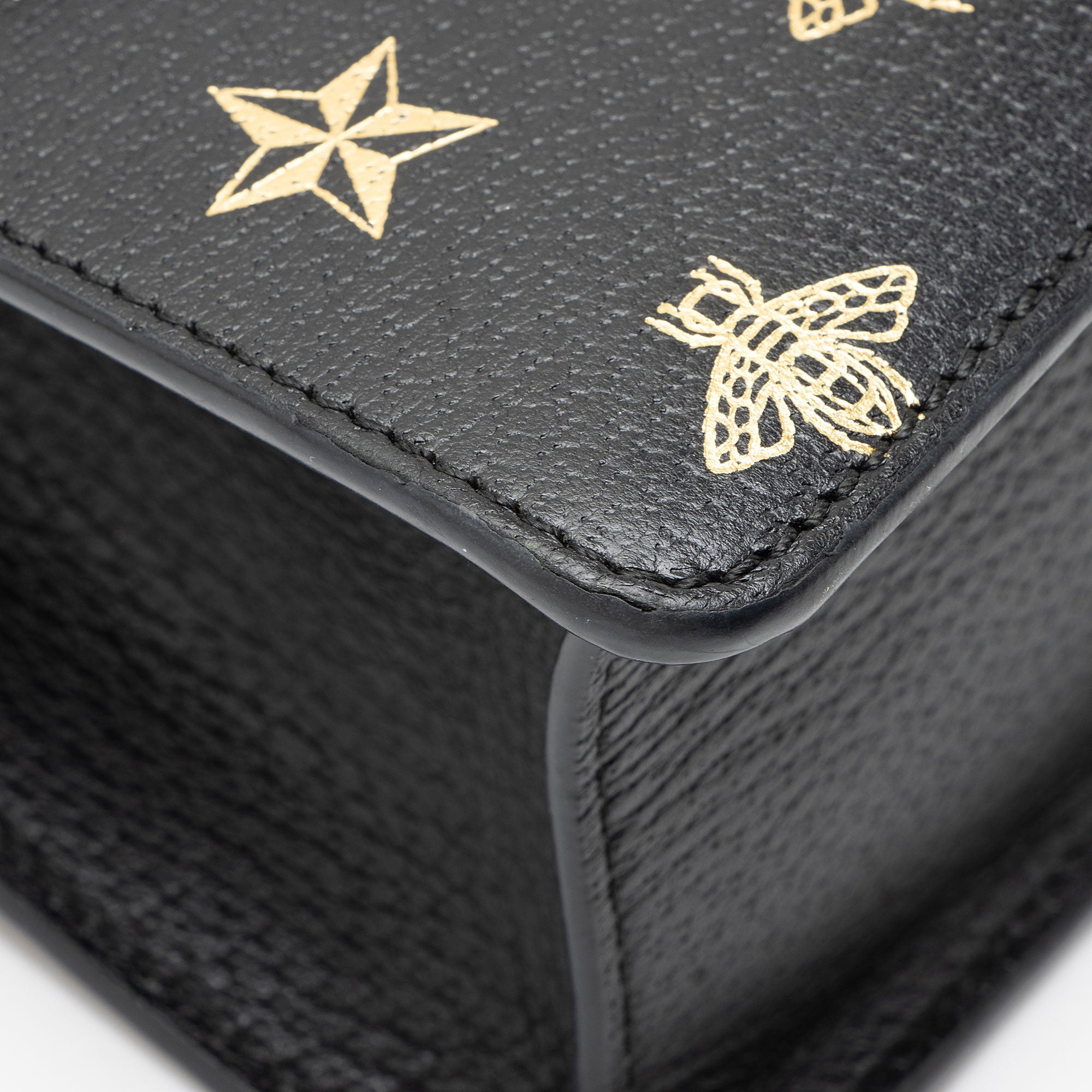 Gucci Calfskin Bee & Star Sylvie Mini Top Handle