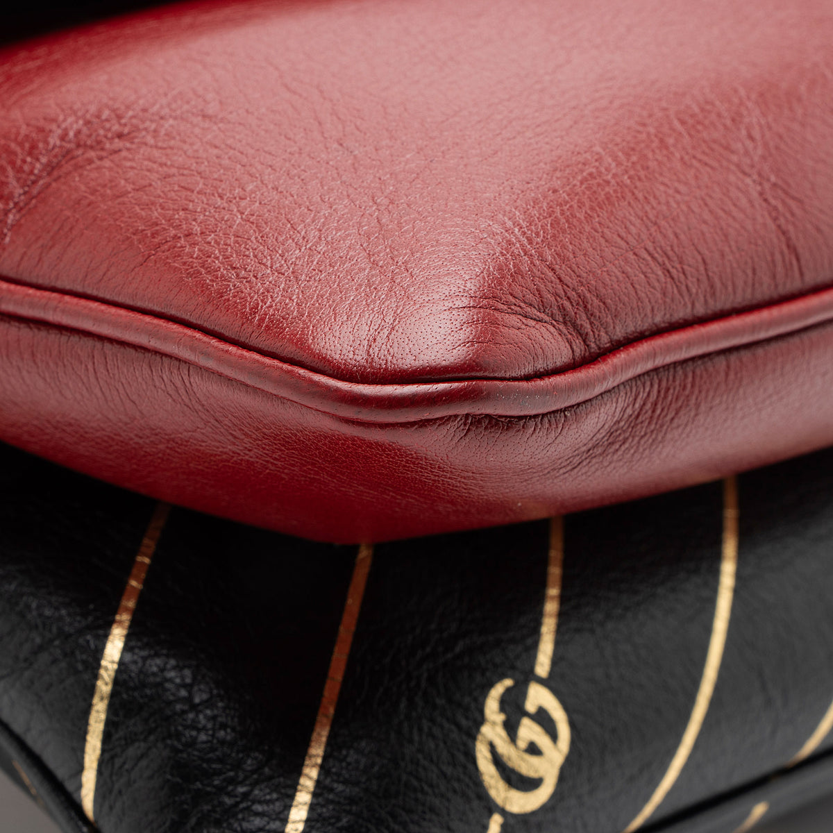 Gucci Calfskin Diagonal GG Thiara Double Shoulder Bag