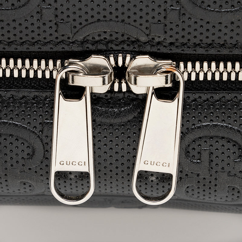 Gucci Calfskin GG Embossed Square Shoulder Bag SHF 21568 LuxeDH