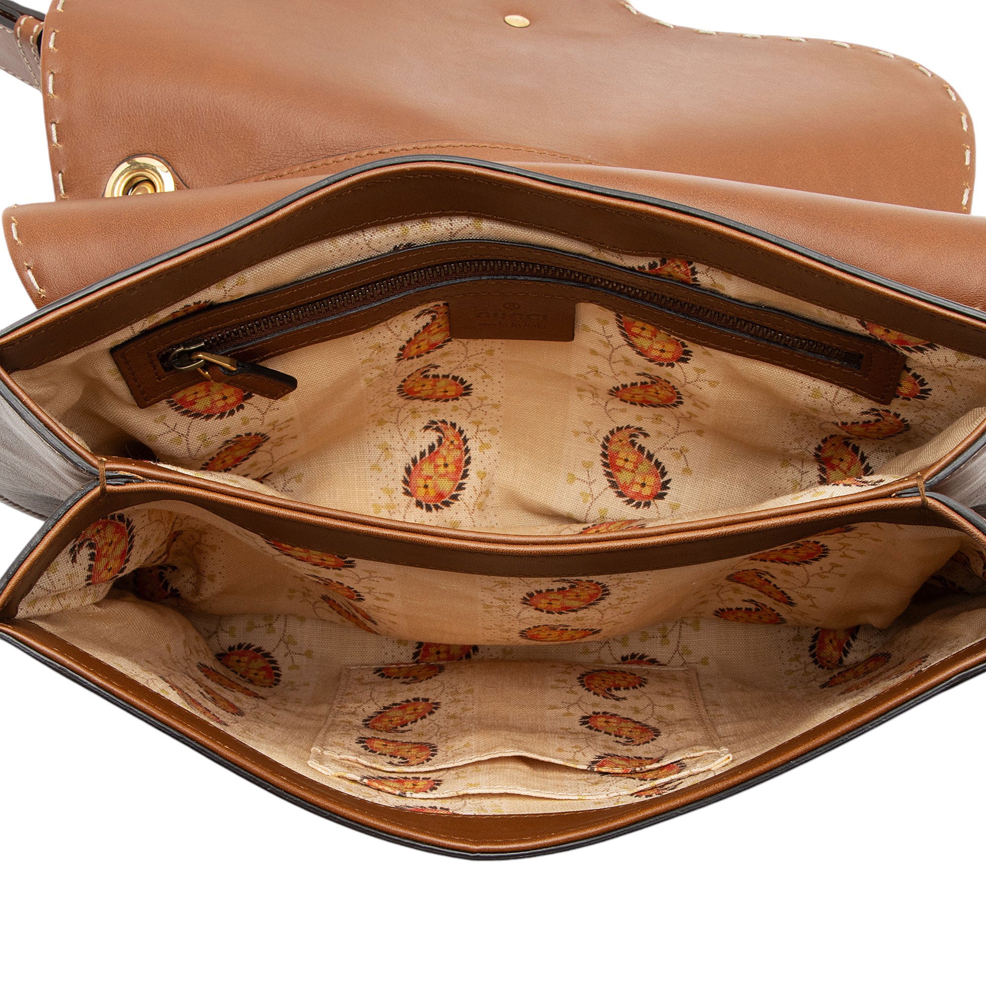 Gucci Calfskin GG Marmont Tiger Shoulder Bag