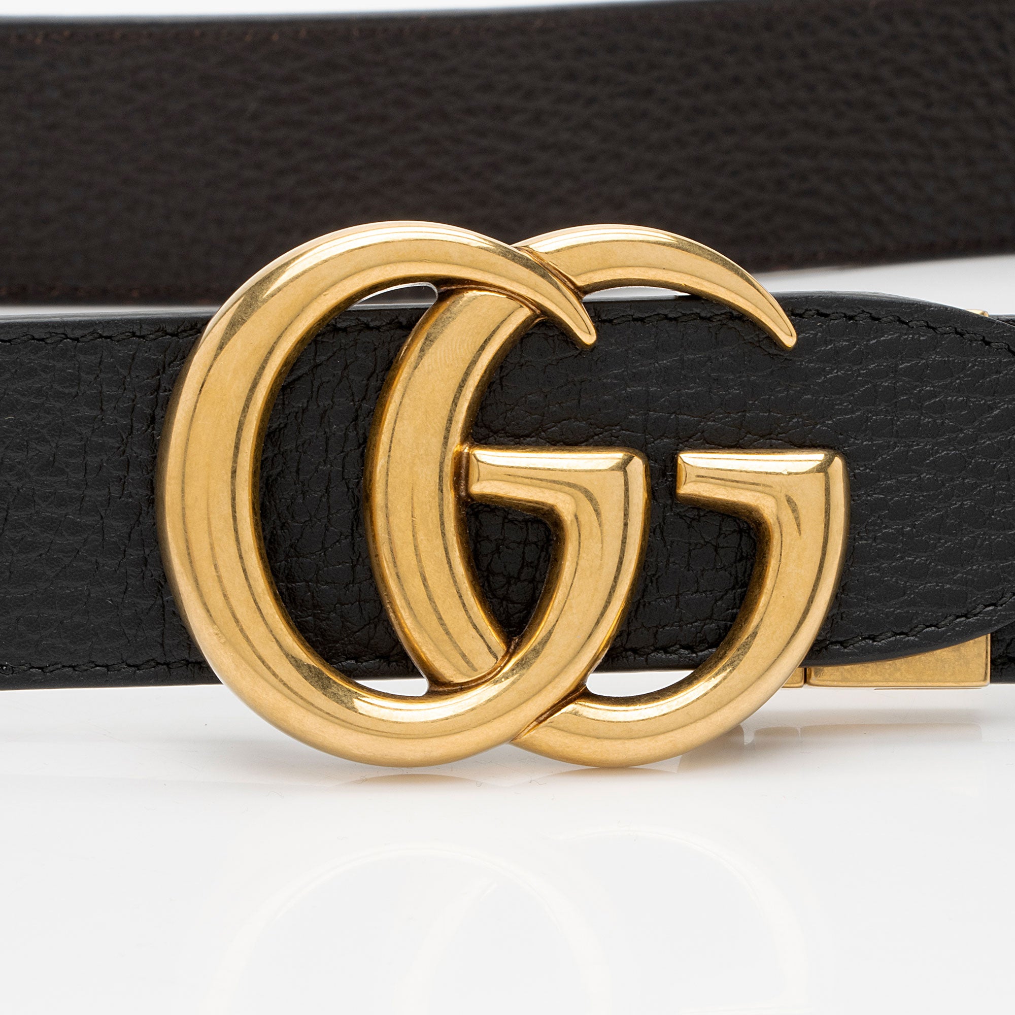 Gucci Leather GG Marmont Reversible Belt - Size 34 / 85