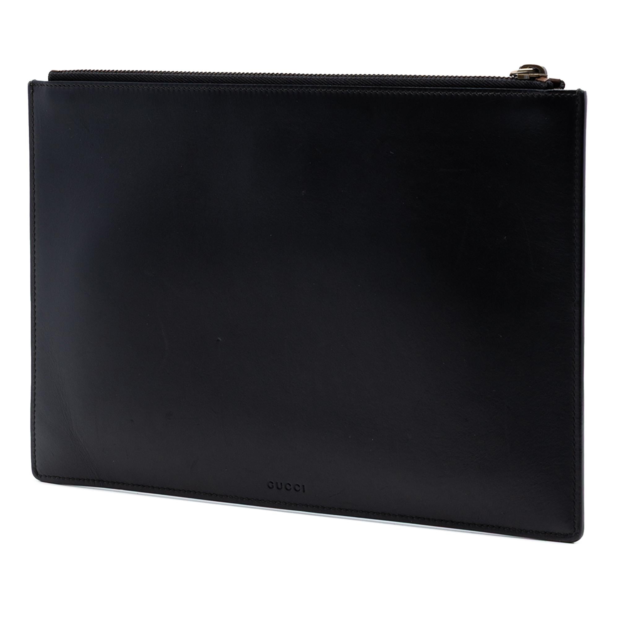 Gucci Calfskin Ghost Zip Clutch