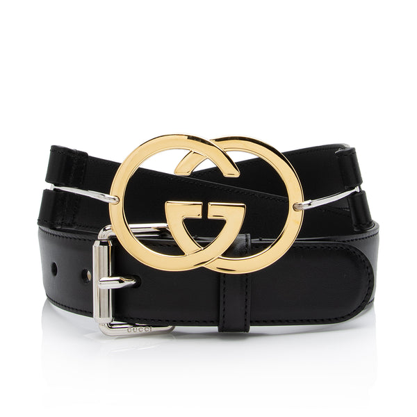 Gucci Calfskin Interlocking G Belt - Size 34 / 85 (SHF-bk2WGV)