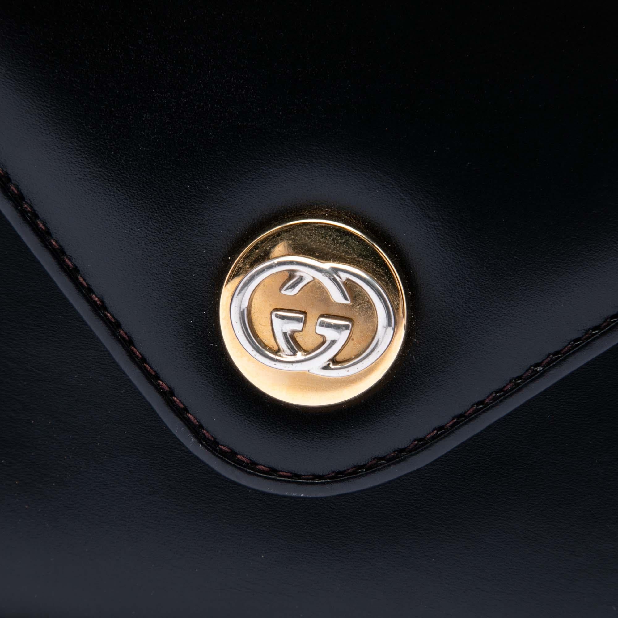 Gucci Calfskin Interlocking G Envelope Shoulder Bag