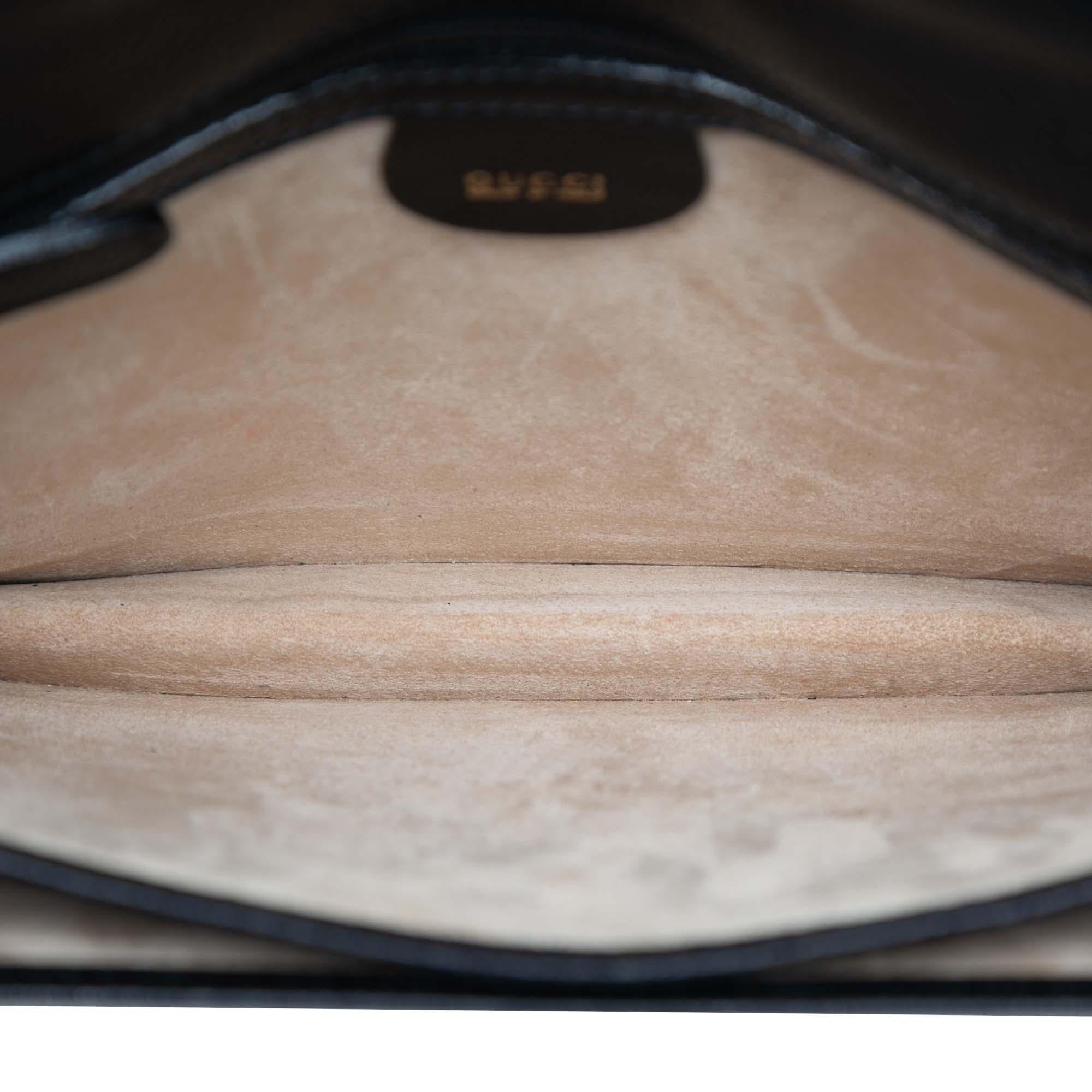 Gucci Calfskin Interlocking G Padlock Wristlet Clutch