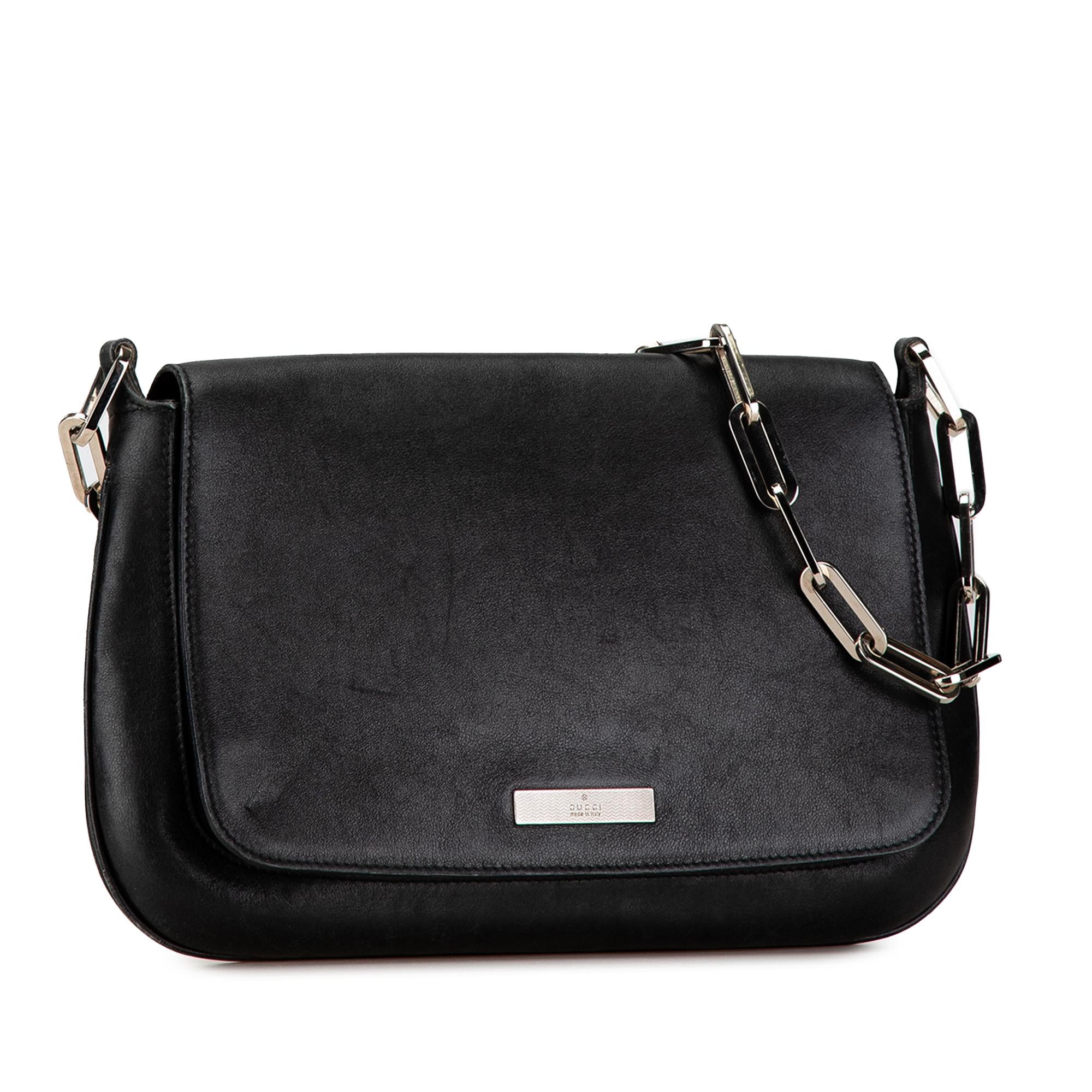 Gucci Calfskin Leather Chain Shoulder Bag (SHG-sH7X6Y)
