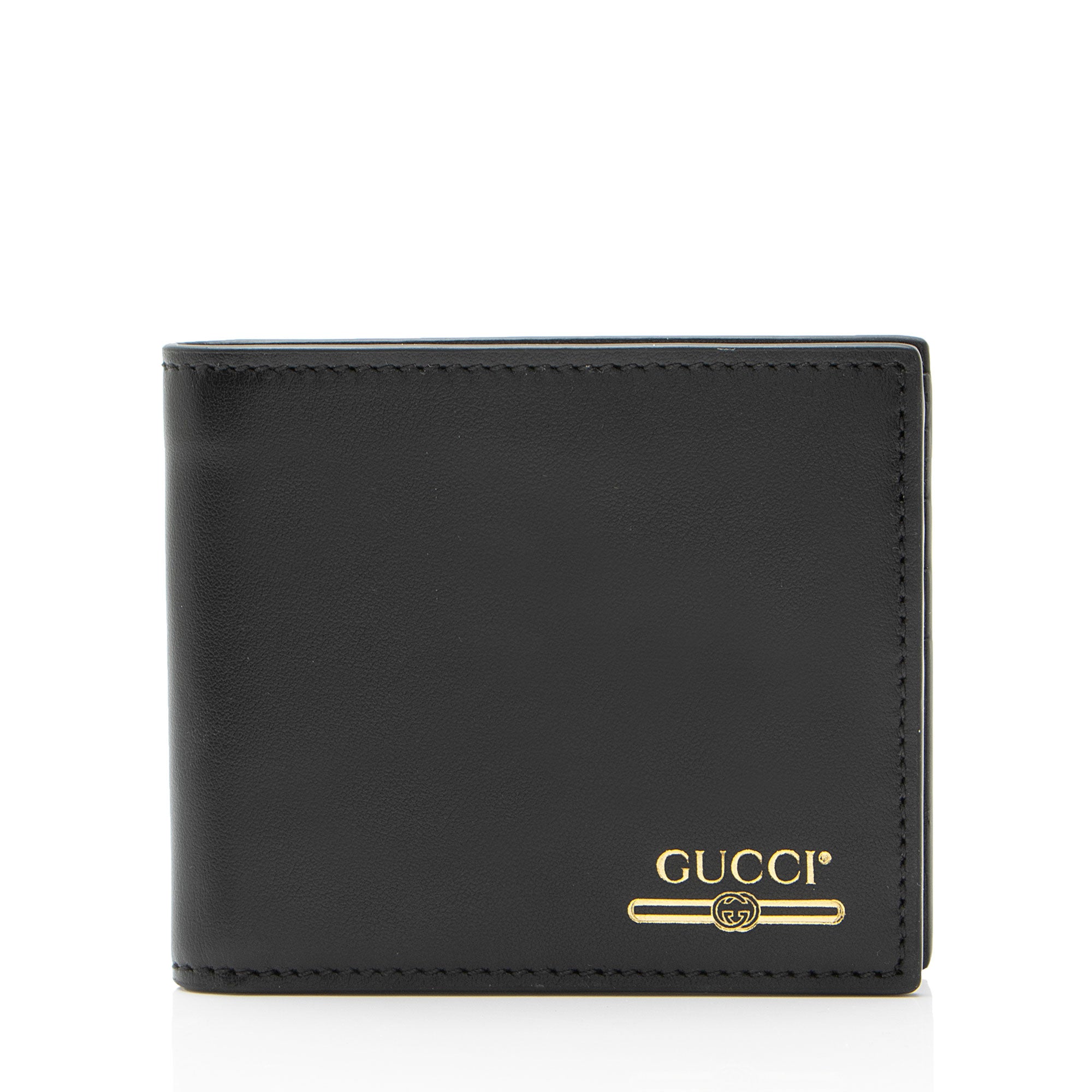 Gucci Calfskin Logo Bifold Wallet