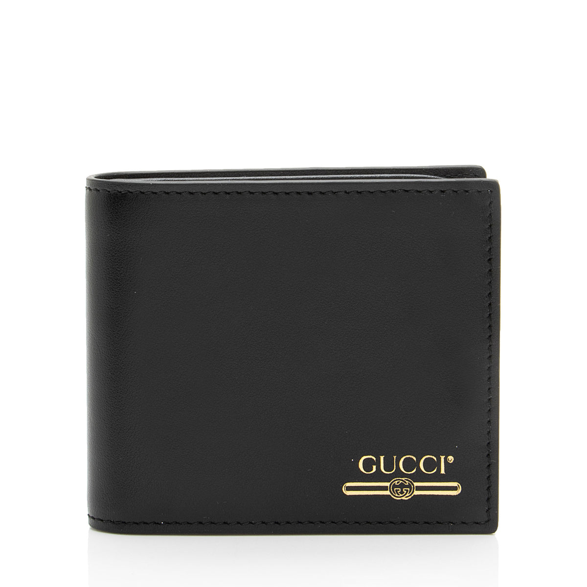 Gucci Calfskin Logo Bifold Wallet