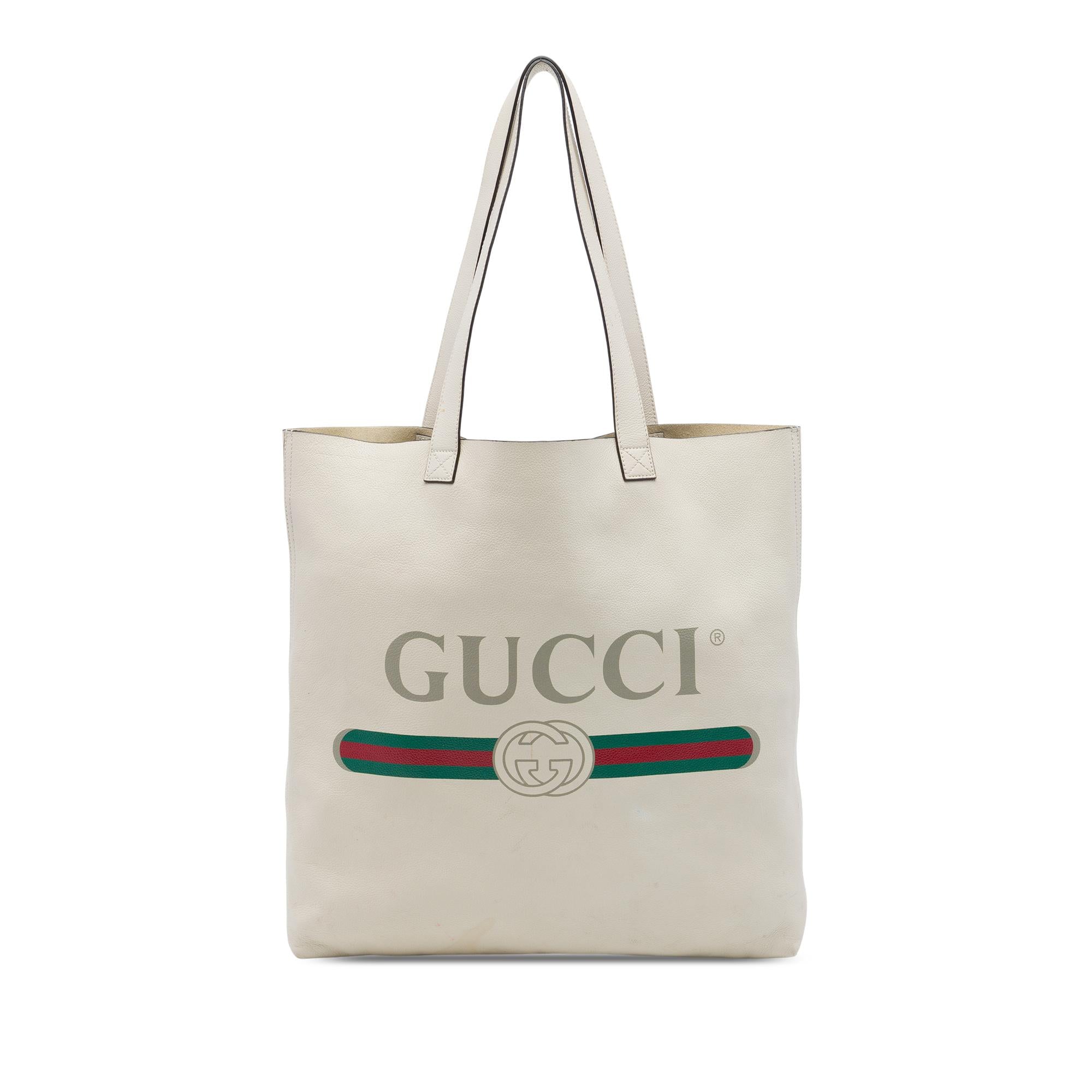 Gucci Calfskin Logo Tote