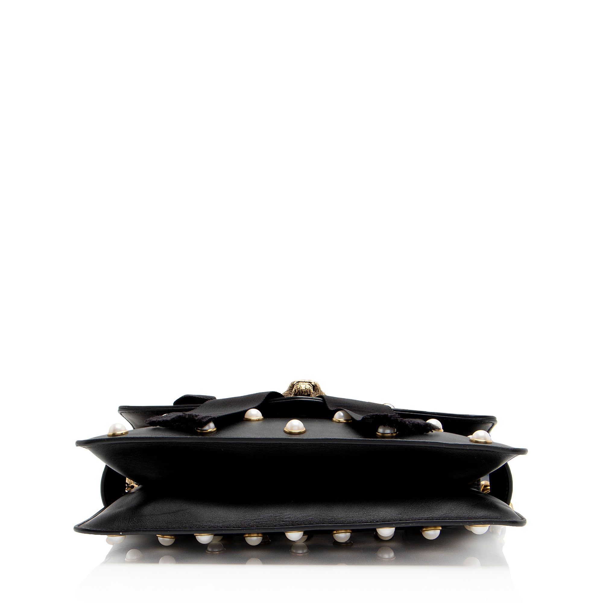 Gucci Calfskin Pearl Tiger Broadway Mini Shoulder Bag
