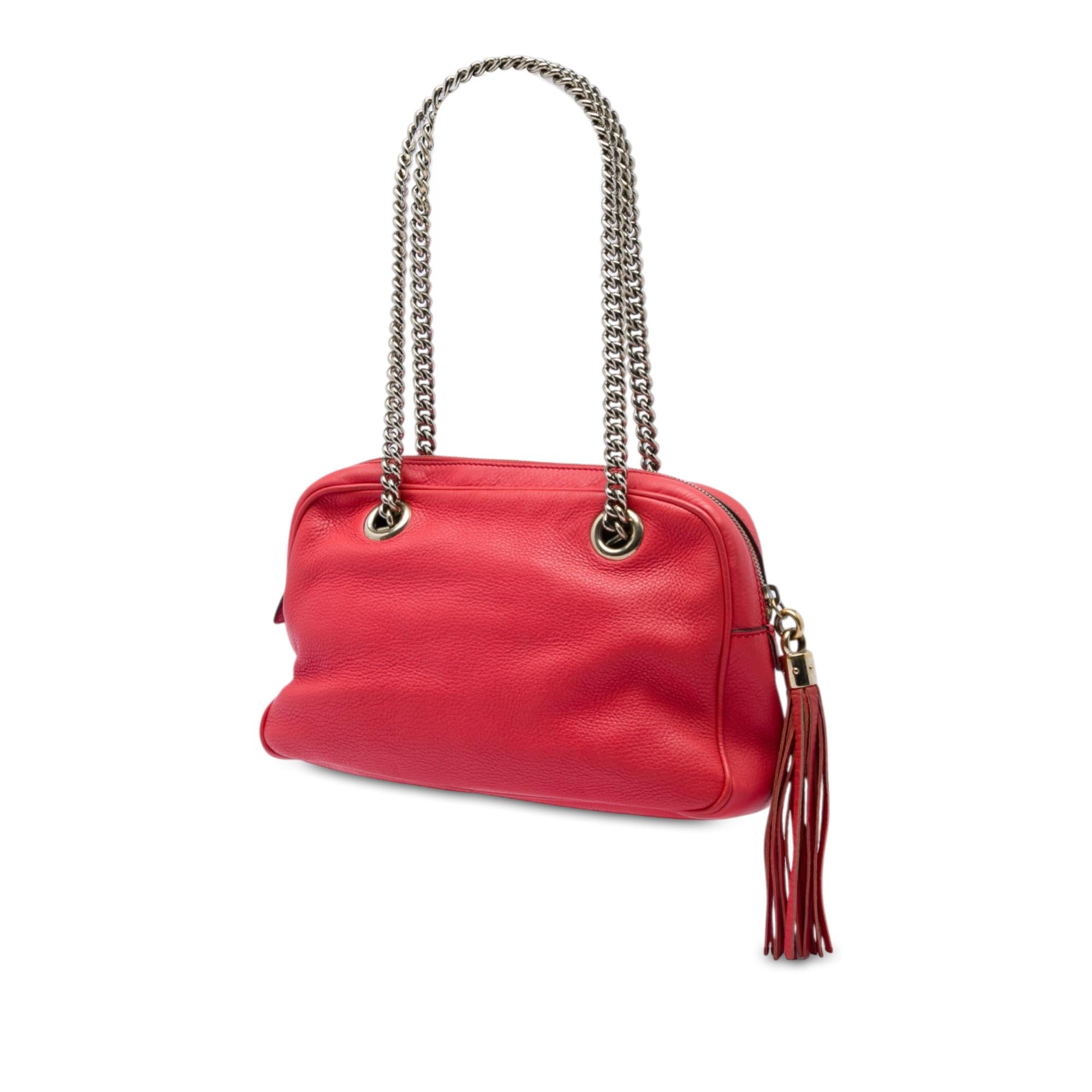 Gucci Calfskin Soho Chain Zip Shoulder Bag