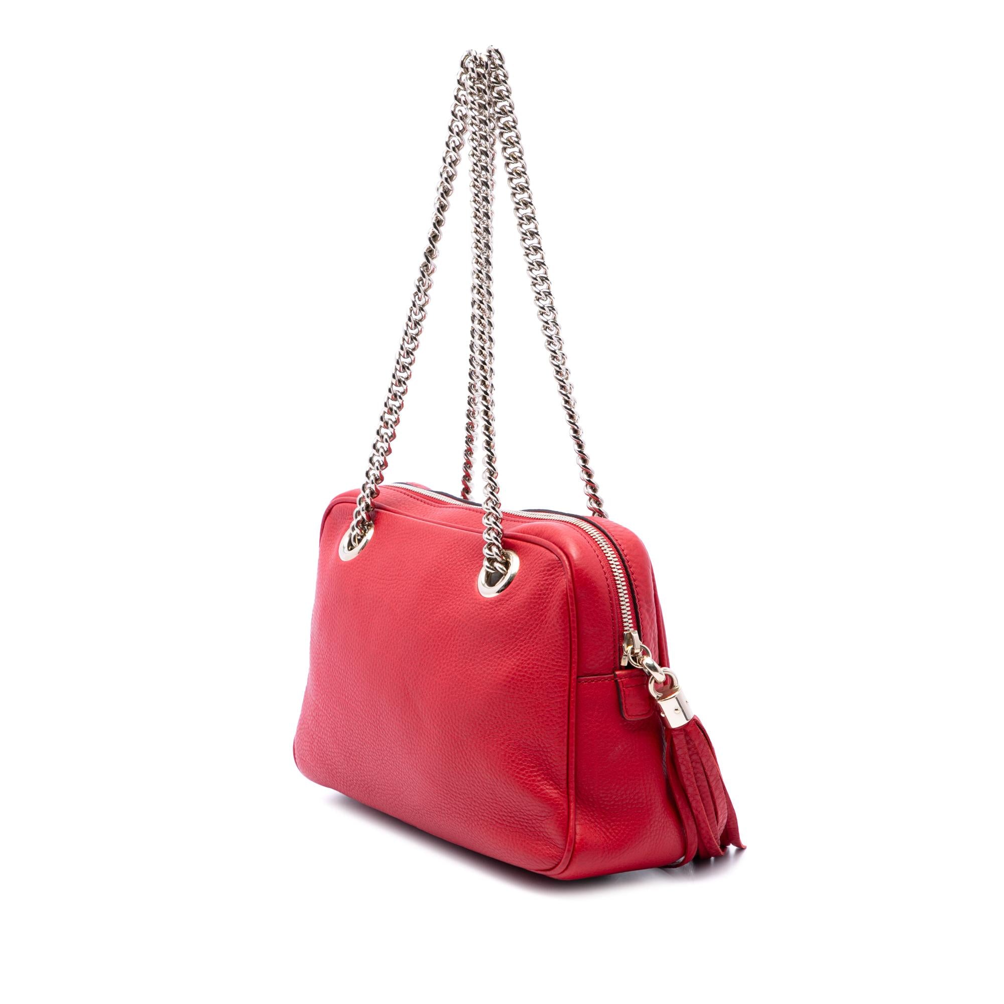 Gucci Calfskin Soho Chain Zip Shoulder Bag