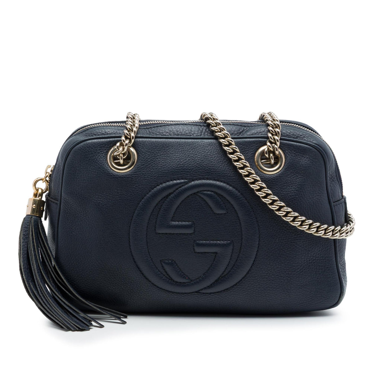 Gucci Calfskin Soho Chain Zip Shoulder Bag