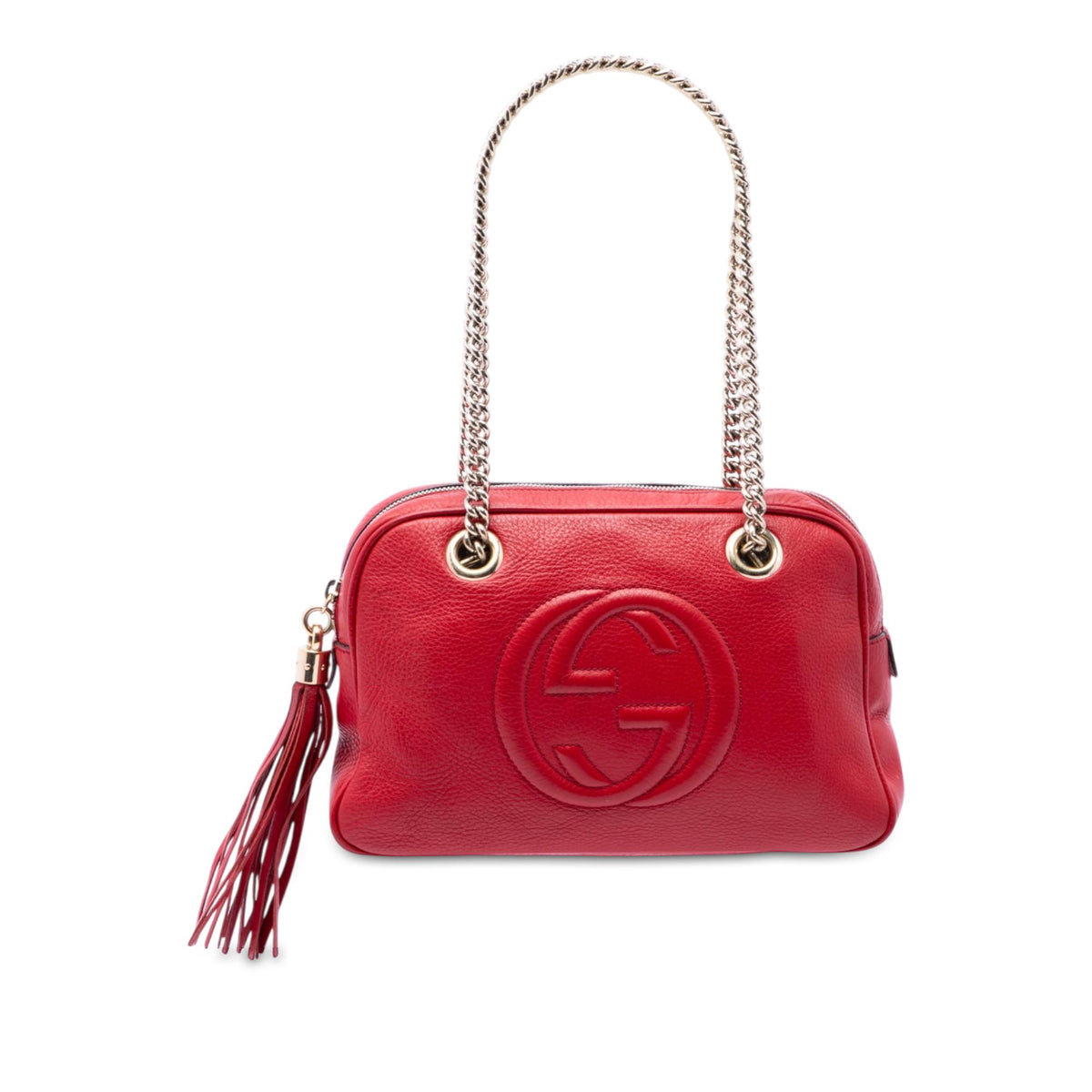Gucci Calfskin Soho Chain Zip Shoulder Bag