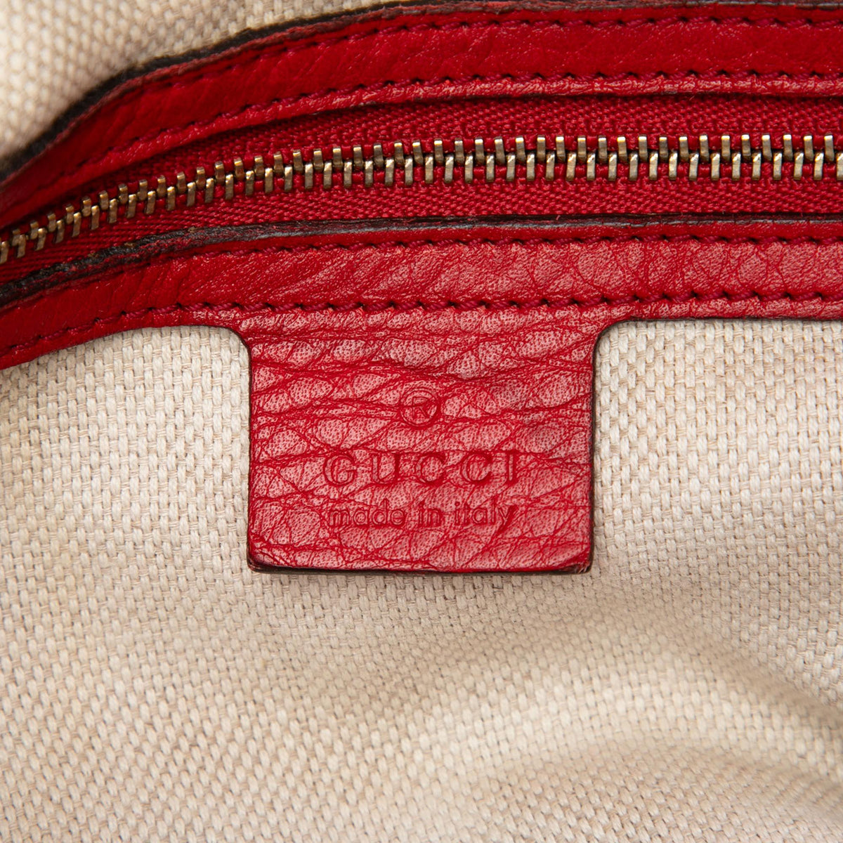 Gucci Calfskin Soho Chain Zip Shoulder Bag