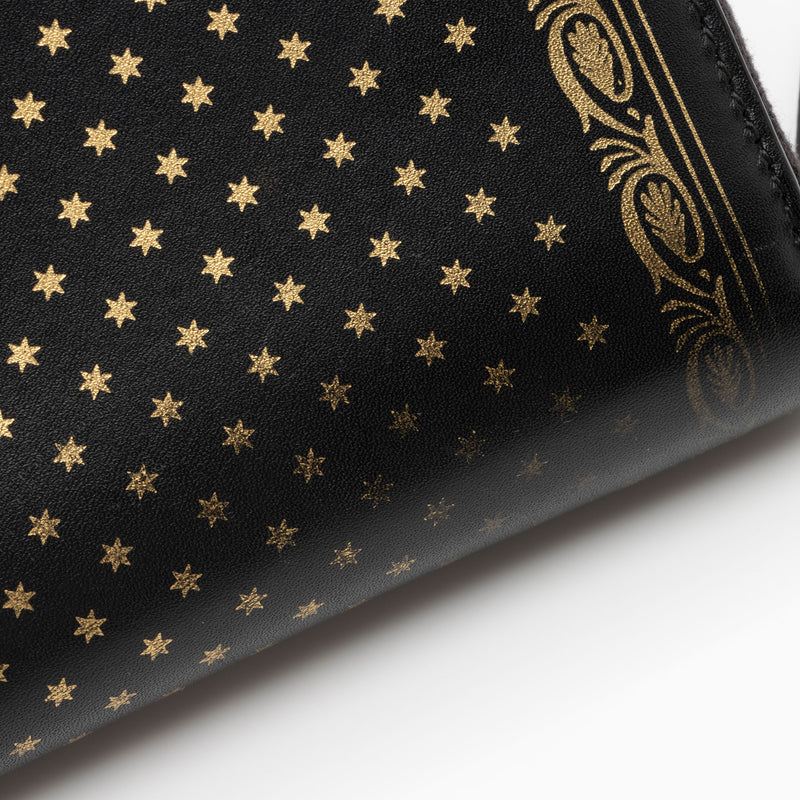 Gucci Calfskin Star Print Guccy Zip Around Wallet (SHF-NzvcOs)