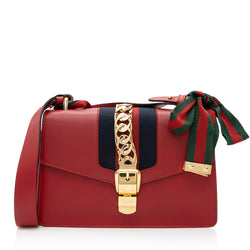 Gucci Calfskin Sylvie Small Shoulder Bag (SHF-19227)