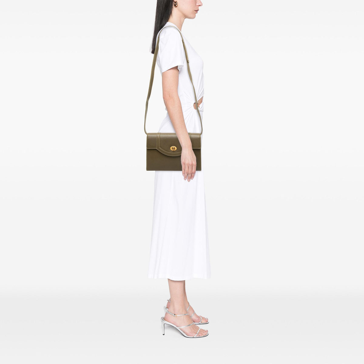 Gucci Calfskin Turnlock Flap Crossbody