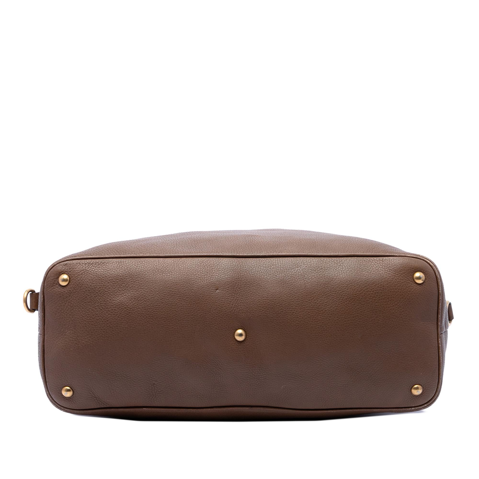Gucci Calfskin Twill Satchel
